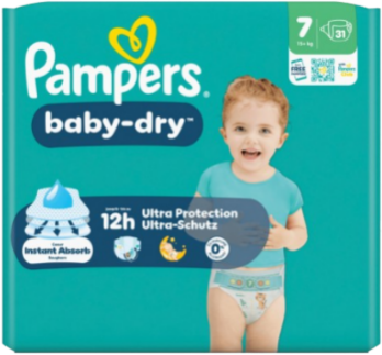 Pampers Baby-Dry 7 - Sparpack mit 31 Windeln