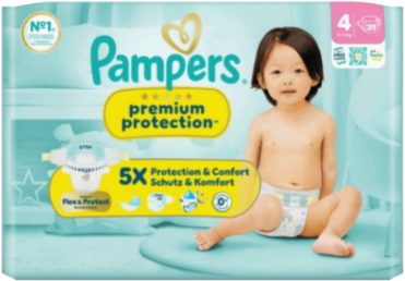 Pampers Premium Protection 4 - Sparpack mit 39 Windeln