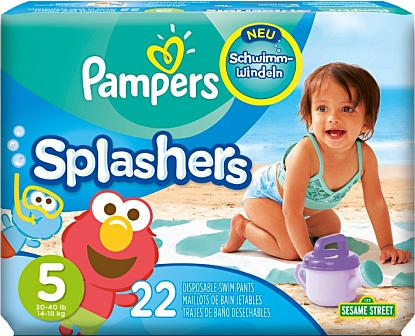 Eine Packung Pampers Splashers Schwimmwindeln 