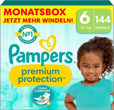 Pampers Premium Protection 6 Monatsbox mit 144 Windeln