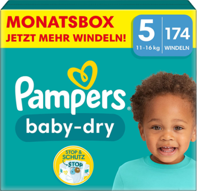 pampers baby dry 5 monatsbox mit 174 windeln