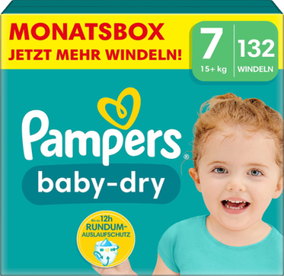 pampers baby dry 7 monatsbox mit 132 windeln