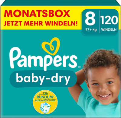 pampers baby dry 8 monatsbox mit 120 windeln