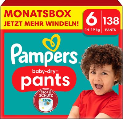 pampers baby dry pants 6 monatsbox mit 138 windelpants