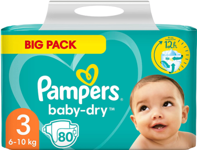 Pampers Baby Dry 3 - Big Pack mit 80 Windeln