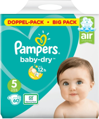 Pampers Baby Dry 5 - Big Pack mit 60 Windeln