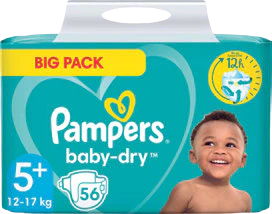 Pampers Baby Dry 5+ Big Pack mit 56 Windeln
