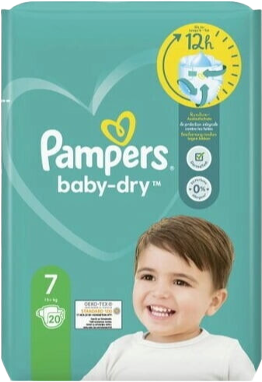 Pampers Baby-Dry 7 - Einzelpack mit 20 Windeln