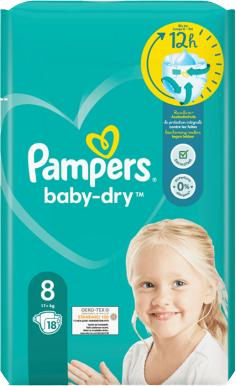 Pampers Baby-Dry 8 - Einzelpack mit 18 Windeln