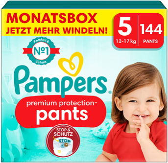 Pampers Premium Protection Pants 5 - Monatsbox mit 144 Windelpants