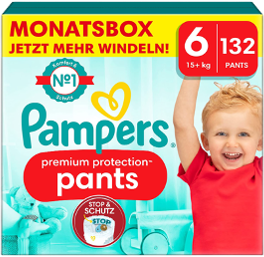 Pampers Premium Protection Pants 6 - Monatsbox mit 132 Windelpants