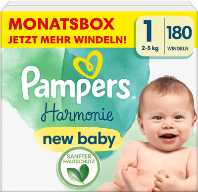 Pampers Harmonie 1 - Monatsbox mit 180 Windeln