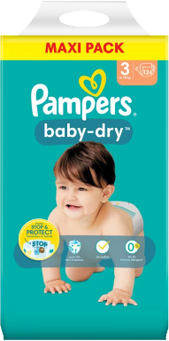 Pampers Baby-Dry 3 - Maxi Pack mit 124 Windeln
