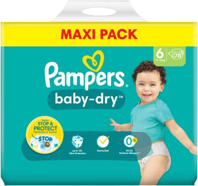 Pampers Baby-Dry 6 - Maxi Pack mit 78 Windeln