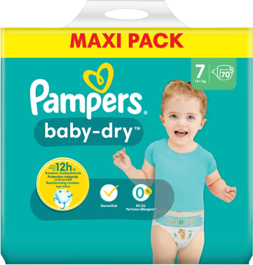 Pampers Baby-Dry 7 - Maxi Pack mit 70 Windeln