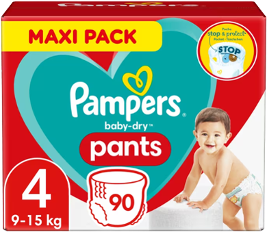 Pampers Baby-Dry Pants 4 - Maxi Pack mit 90 Windelpants