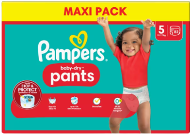 Pampers Baby-Dry Pants 5 - Maxi Pack mit 82 Windelpants