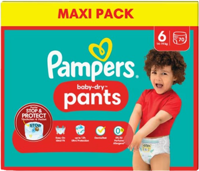 Pampers Baby-Dry Pants 6 - Maxi Pack mit 70 Windelpants
