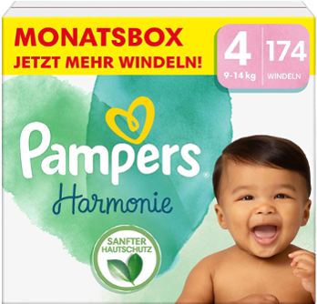 Pampers Harmonie 4 - Monatsbox mit 174 Windeln