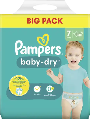 Pampers Baby Dry 7 - Big Pack mit 50 Windeln