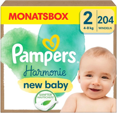 Pampers Harmonie 2 - Monatsbox mit 204 Windeln