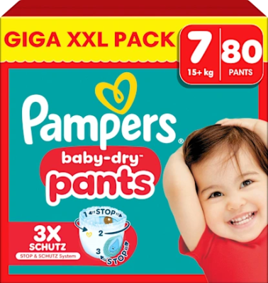 Pampers Baby Dry Pants 7 - Giga XXL Pack mit 80 Windelpants