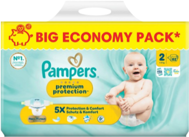 Pampers Premium Protection 2 - Big Economy Pack mit 82 Windeln