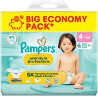 Pampers Premium Protection 4 - Big Economy Pack mit 60 Windeln