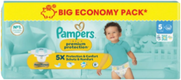 Pampers Premium Protection 5 - Big Economy Pack mit 50 Windeln