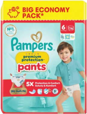 Pampers Premium Protection Pants 6 - Big Economy Pack mit 38 Windelpants
