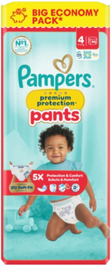 Pampers Premium Protection Pants 4 - Big Economy Pack mit 46 Windelpants