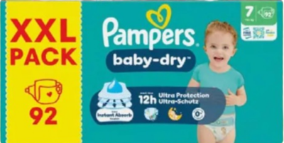 Pampers Baby-Dry 3 - XXL Pack mit 92 Windeln